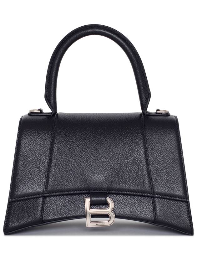 Luxury Balenciaga Hourgrass Small Grained Calfskin Cross Bag Black