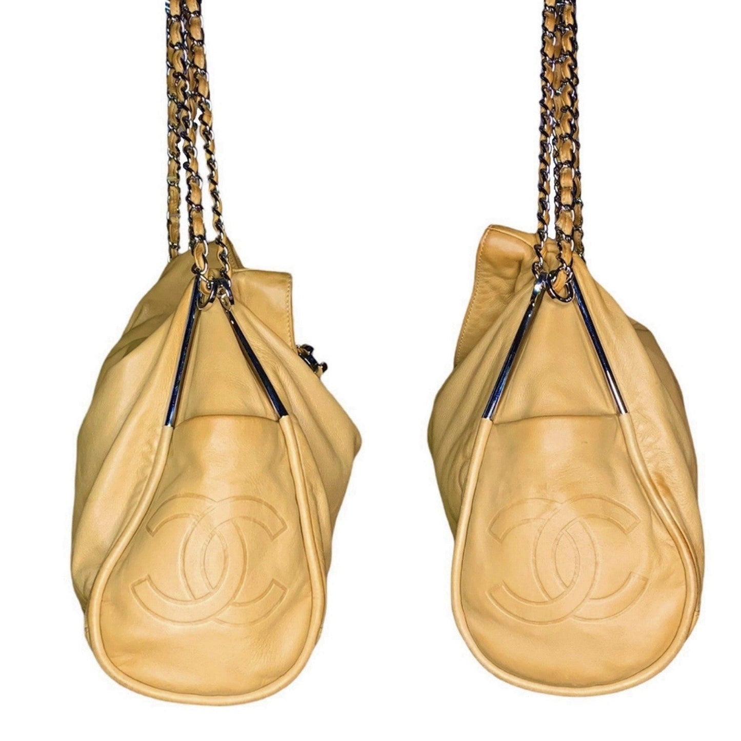 Luxury Chanel bag Ultra Soft Beige Lambskin Hobo