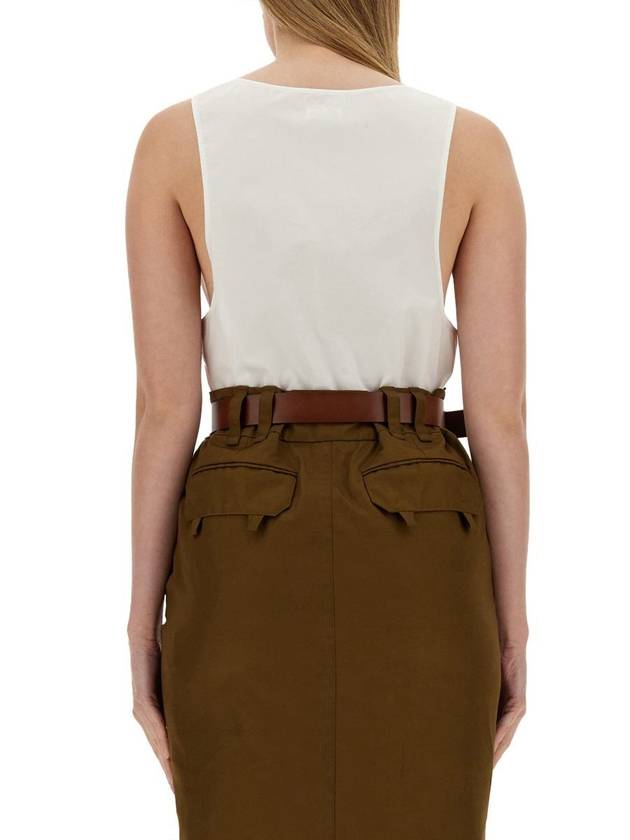 Luxury Saint Laurent Semi See-through Henry Tank Top 790074Y227W