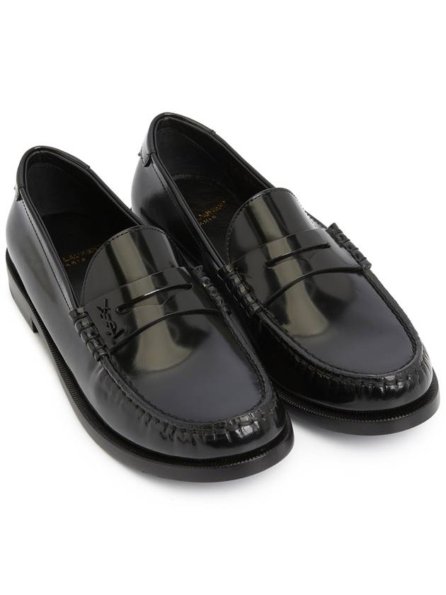Luxury Saint Laurent Women's Monogram Le Penny Loafer Black