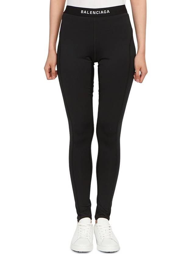 Luxury Balenciaga Athletic Leggings Pans Black
