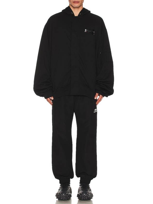 Luxury Balenciaga Gaffer Padded Cotton Bomber Jacket Black