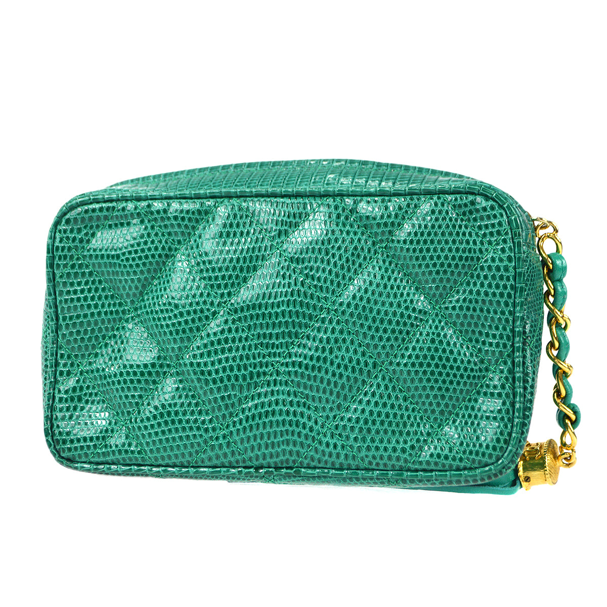 Luxury Chanel * 1989-1991 Clutch Bag Mini Lizard