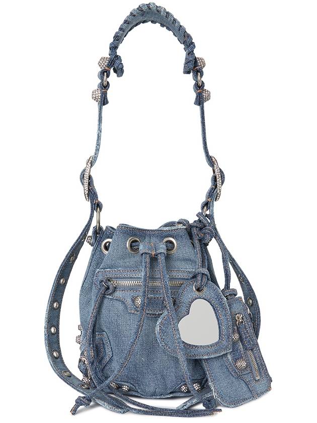 Luxury Balenciaga Le Cagole XS Bucket Bag Blue