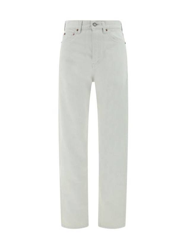 Luxury Saint Laurent Slim Fit Denim Jeans Chalk White