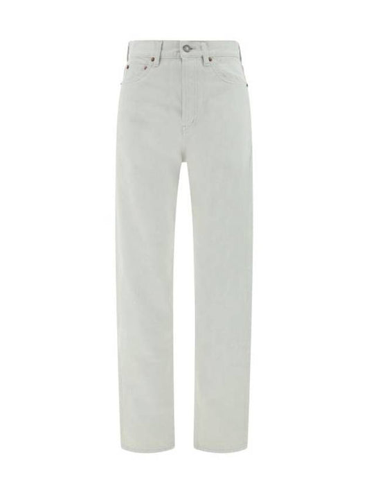 Luxury Saint Laurent Slim Fit Denim Jeans Chalk White