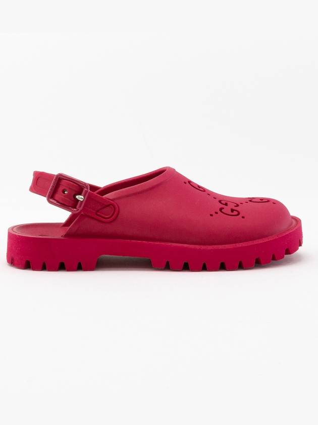 Luxury Gucci Trending 2025 Kids GG Logo Rubber Sandals Pink