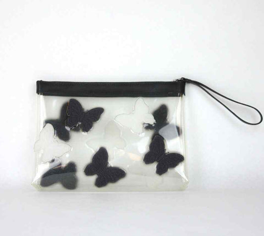 Luxury Bottega Veneta Women's clear Wristlet Clutch Bag Butterfly