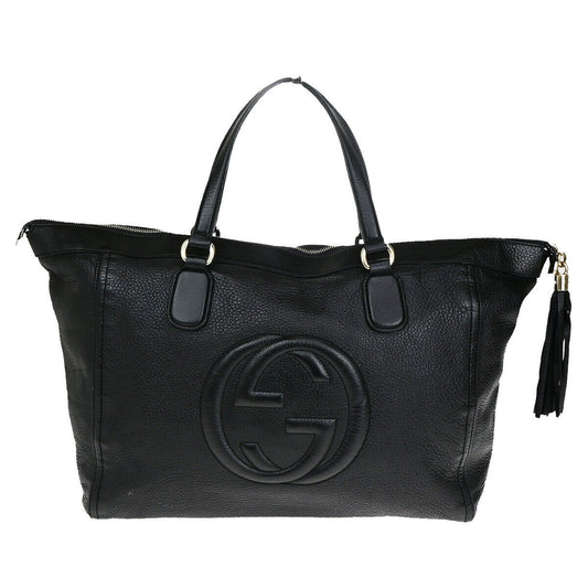 Luxury Gucci Trending 2025 Soho  Leather Tote Bag ()