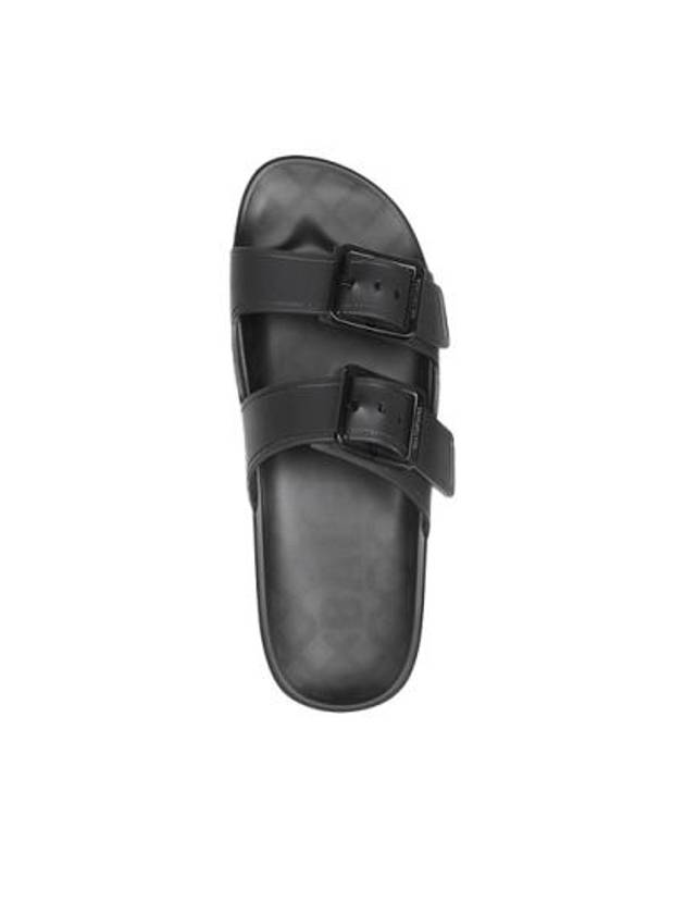 Luxury Balenciaga Mallorca Strappy Leather Slippers Black