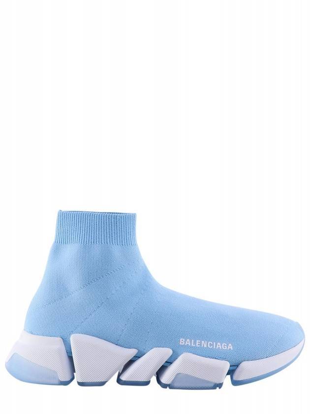 Luxury Balenciaga Speedrunner Knit High Top Sneakers Blue
