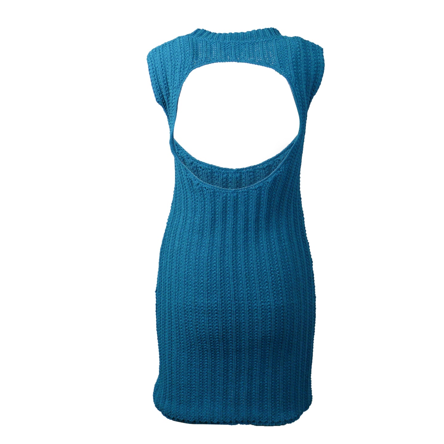 NWT Luxury Bottega Veneta Duck Green Cotton Aran Heavy Knit Mini Dress