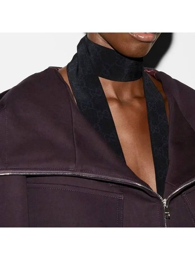 Luxury Gucci Trending 2025 GG Printed Silk Neck Bow Black