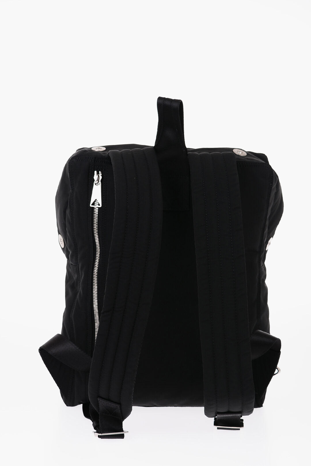 Luxury Bottega Veneta Solid Color Backpack With Zip And Snap Buttons Closure