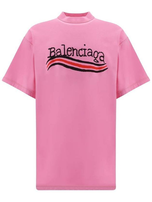 Luxury Balenciaga Inside Out Cotton Short Sleeve T-Shirt Pink