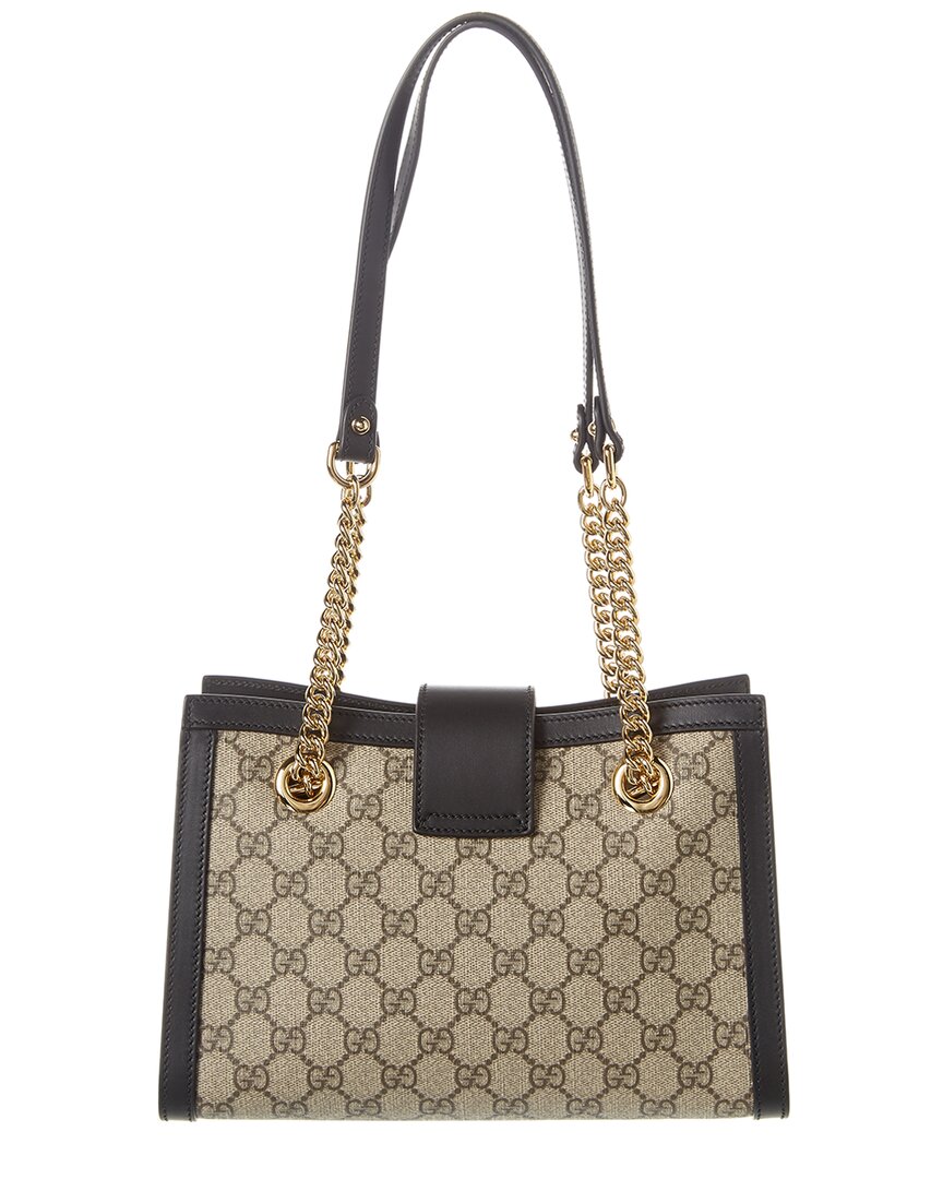 Luxury Gucci Trending 2025 Padlock Small GG Supreme Canvas & Leather Shoulder Bag
