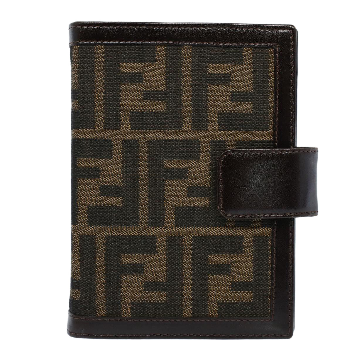 Luxury FendiZucca Canvas Agenda Day Planner Cover Brownac2173