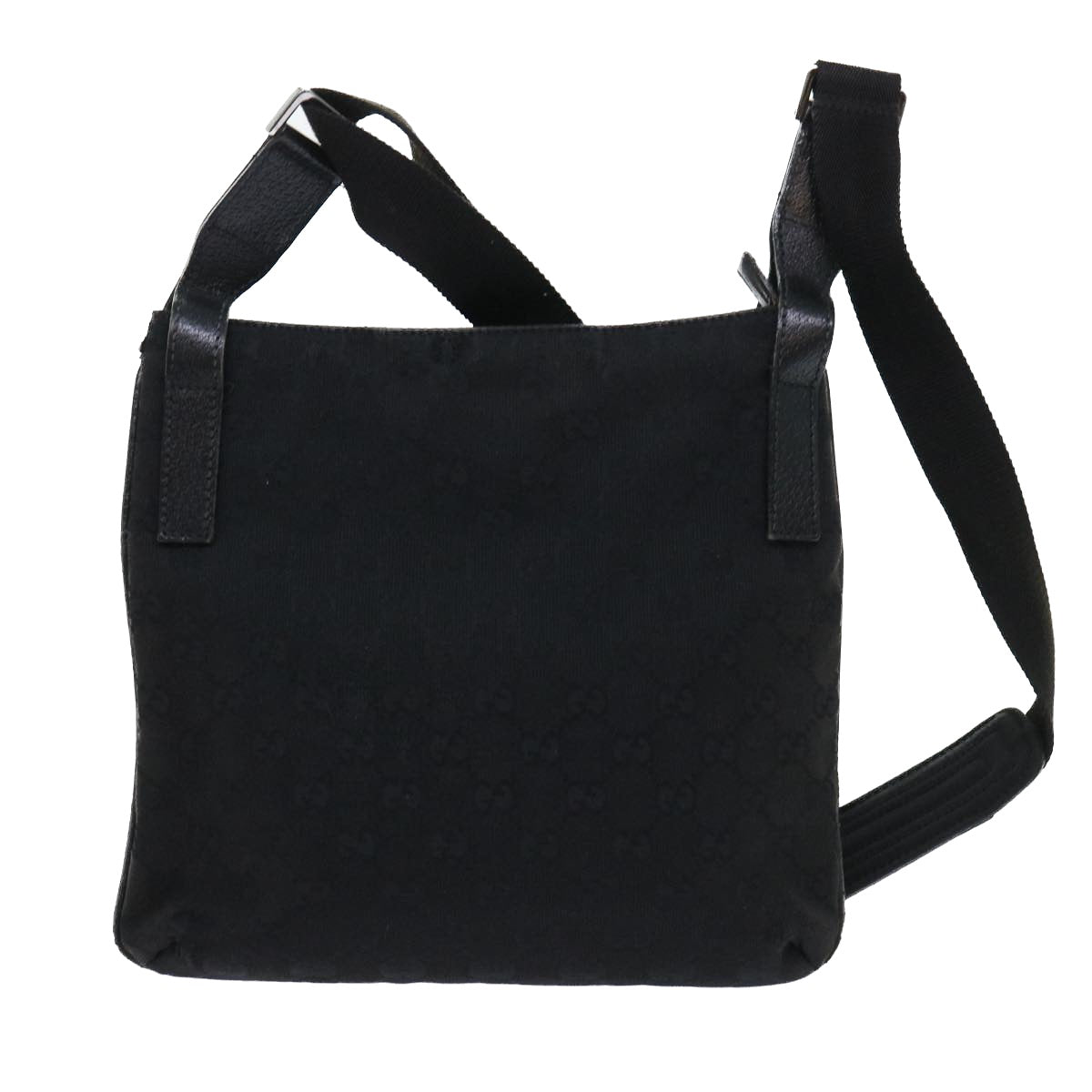 Luxury Gucci GG Canvas Shoulder Bag Canvas Leather Black 122793  ac2179