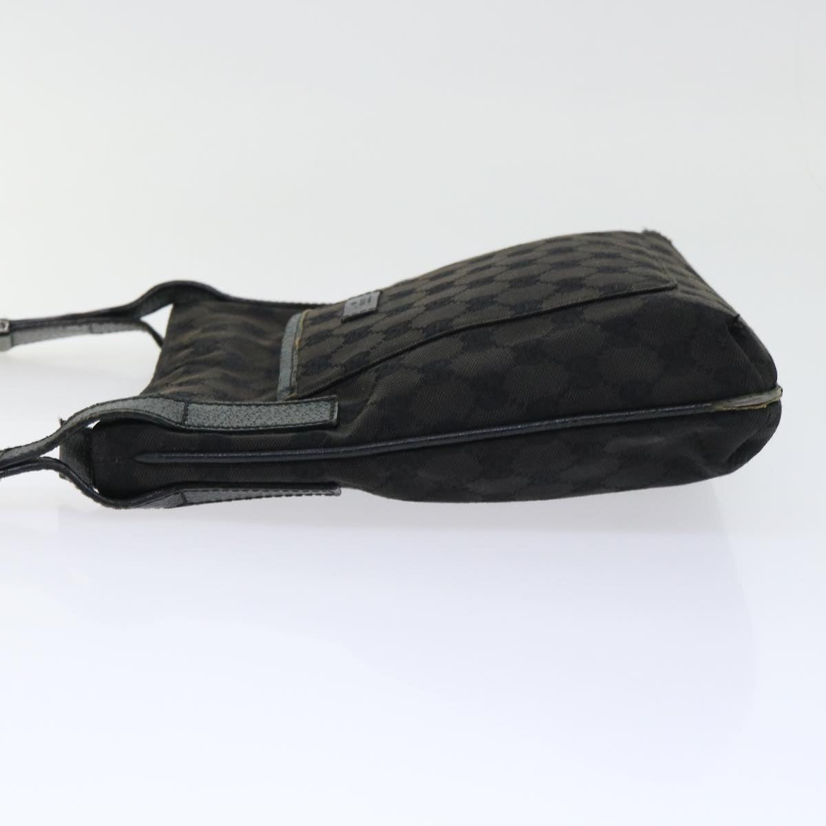 Luxury Gucci GG Canvas Shoulder Bag Canvas Leather Black 122793  ac2179