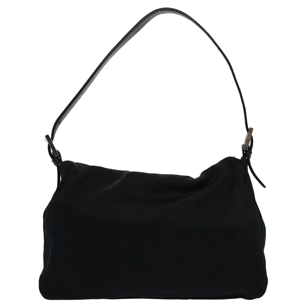 Luxury FendiMamma Baguette Shoulder Bag Nylon Blackac2413