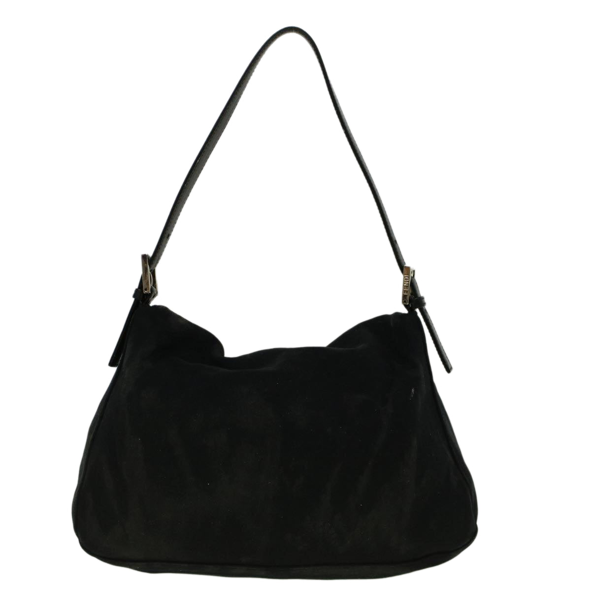 Luxury FendiMamma Baguette Shoulder Bag Nylon Blackac2482