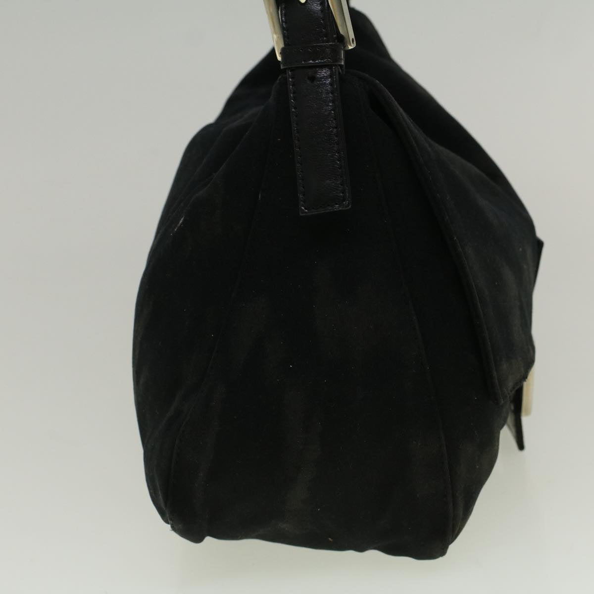 Luxury FendiMamma Baguette Shoulder Bag Nylon Blackac2482