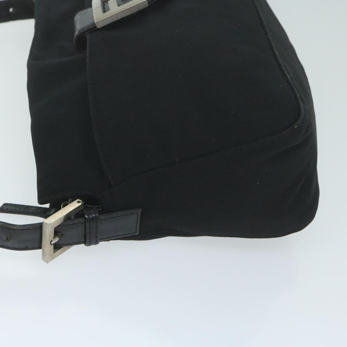 Luxury FendiMamma Baguette Shoulder Bag Nylon Blackac2541