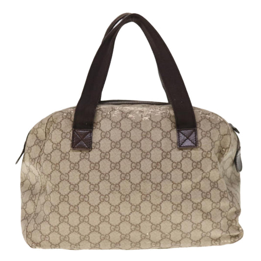 GUCCI GG Supreme Hand Bag PVC Leather Beige 140959  ac2606