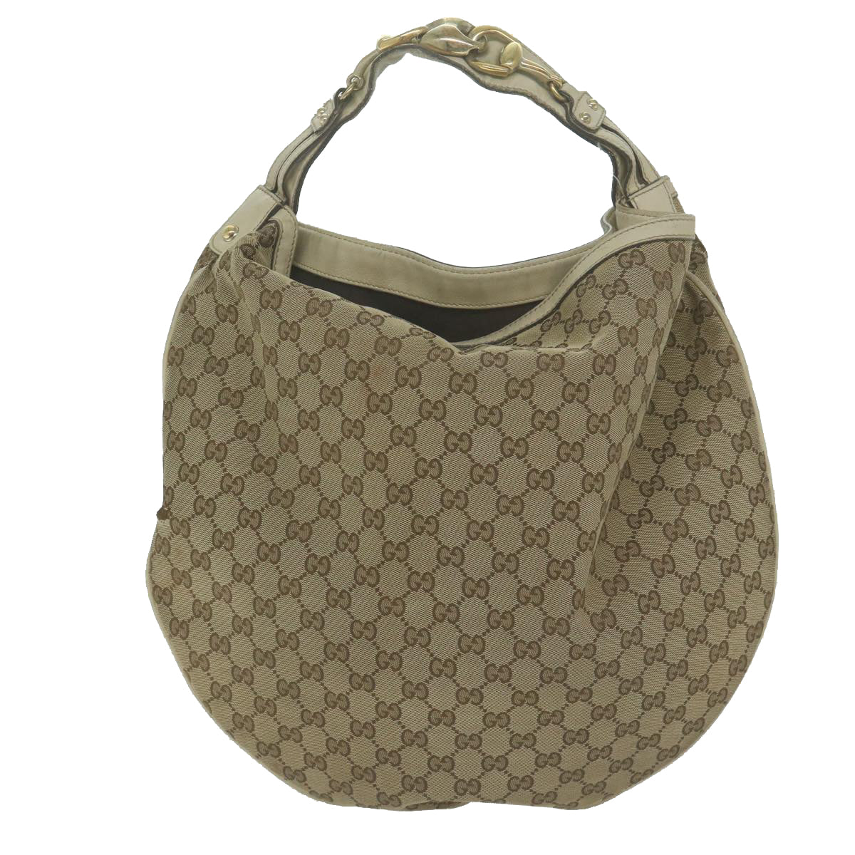 GUCCI GG Canvas Shoulder Bag Beige 211944  ac2610