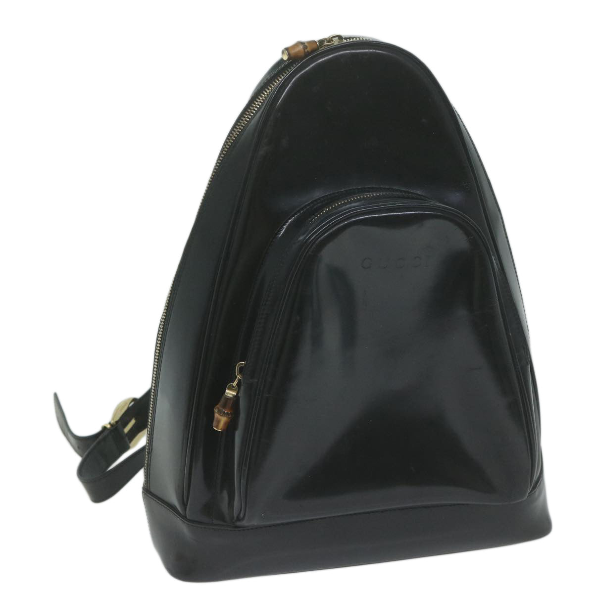GUCCI Bamboo Body Bag Leather Black 003 2113 0027  ac2614
