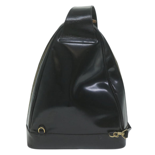 GUCCI Bamboo Body Bag Leather Black 003 2113 0027  ac2614