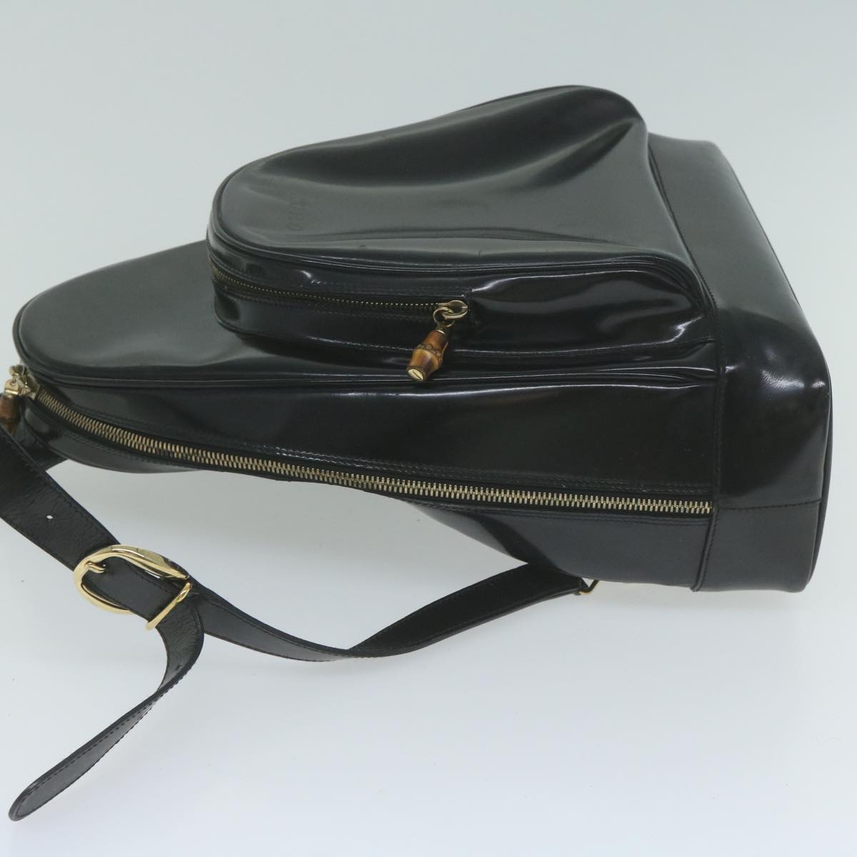 GUCCI Bamboo Body Bag Leather Black 003 2113 0027  ac2614