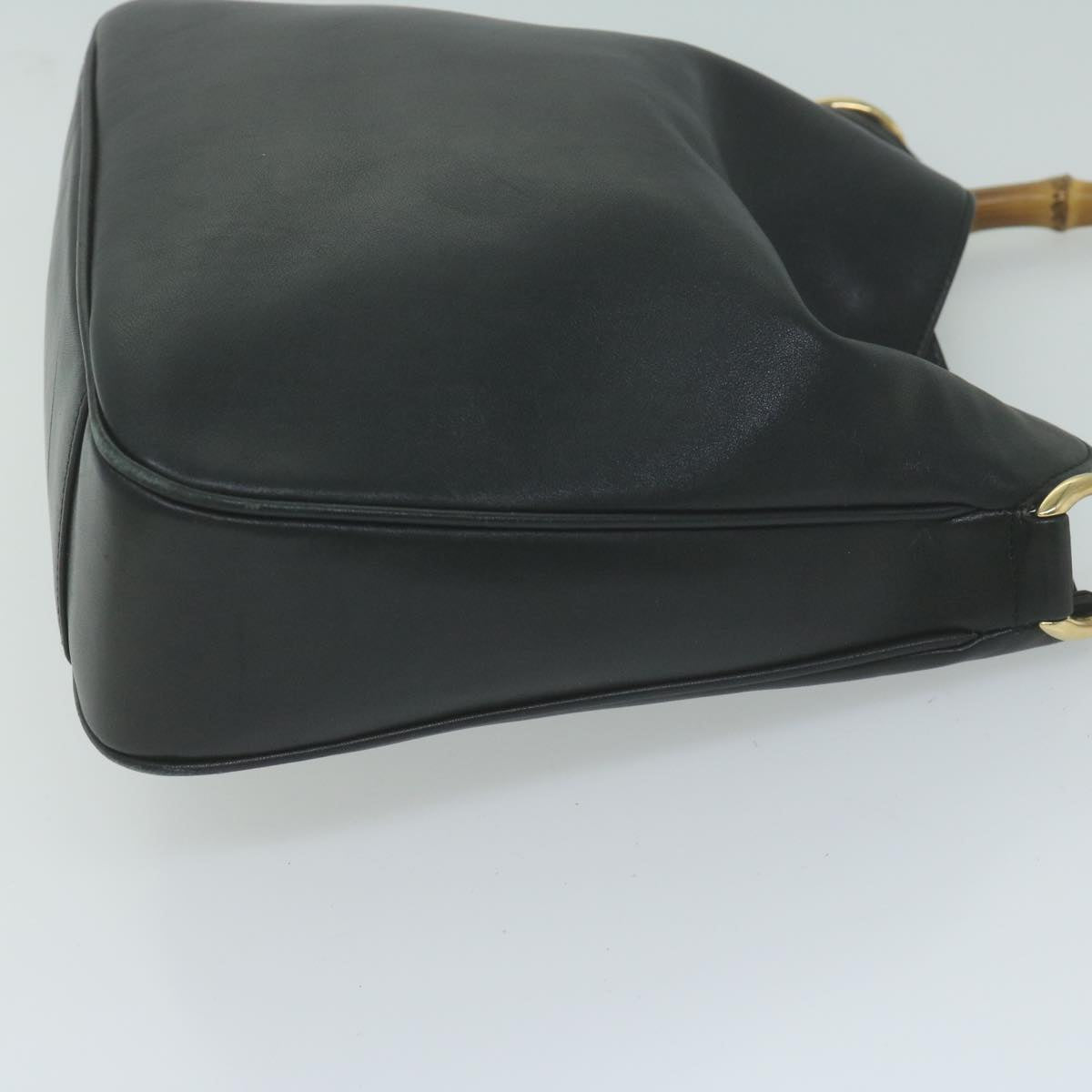 GUCCI Bamboo Shoulder Bag Leather 2way Black 001 1688 2058  ac2636