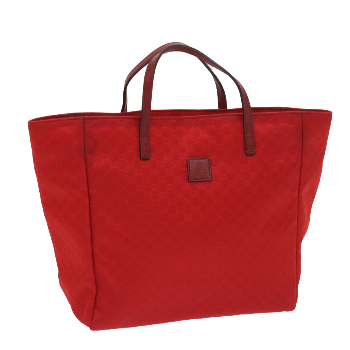 GUCCI Micro GG Canvas Tote Bag Nylon Red 284721  ac2686