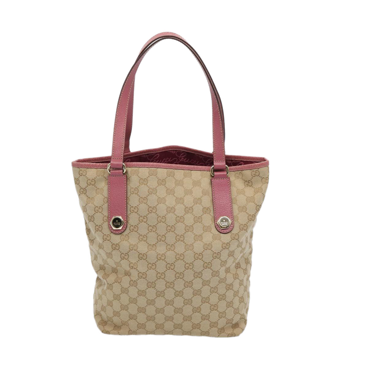GUCCI GG Canvas Shoulder Bag Beige Pink  ac2692