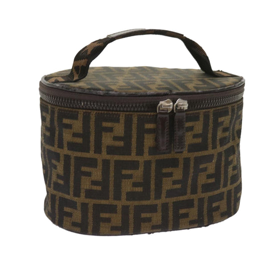 Luxury FendiZucca Canvas Vanity Cosmetic Pouch Brownac2711