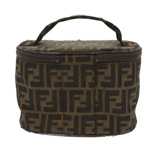 Luxury FendiZucca Canvas Vanity Cosmetic Pouch Brownac2711
