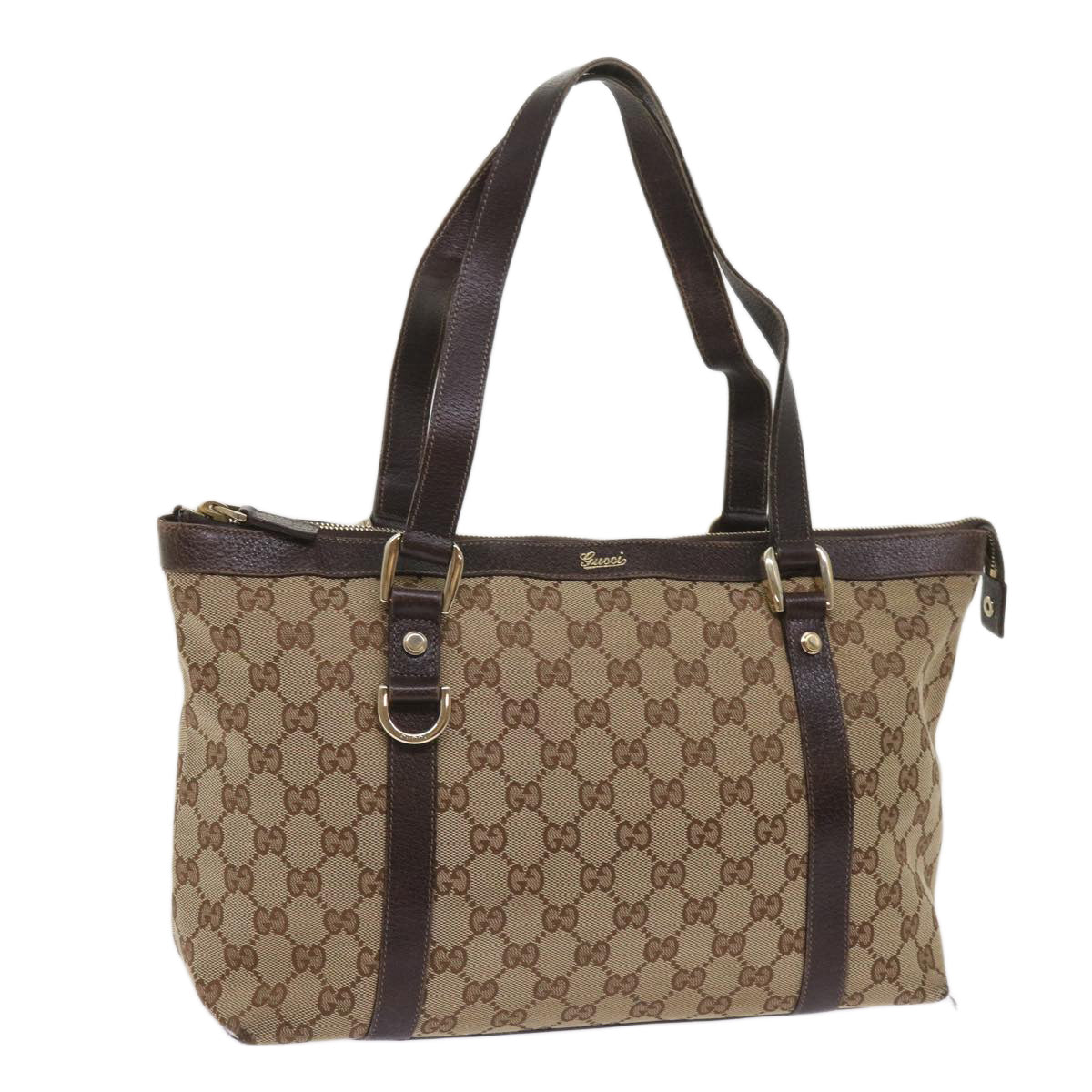 GUCCI GG Canvas Tote Bag Beige 141470  ac2716