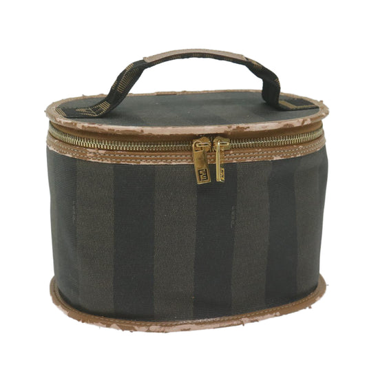 Luxury FendiPecan Canvas Vanity Cosmetic Pouch Black Brownac2740