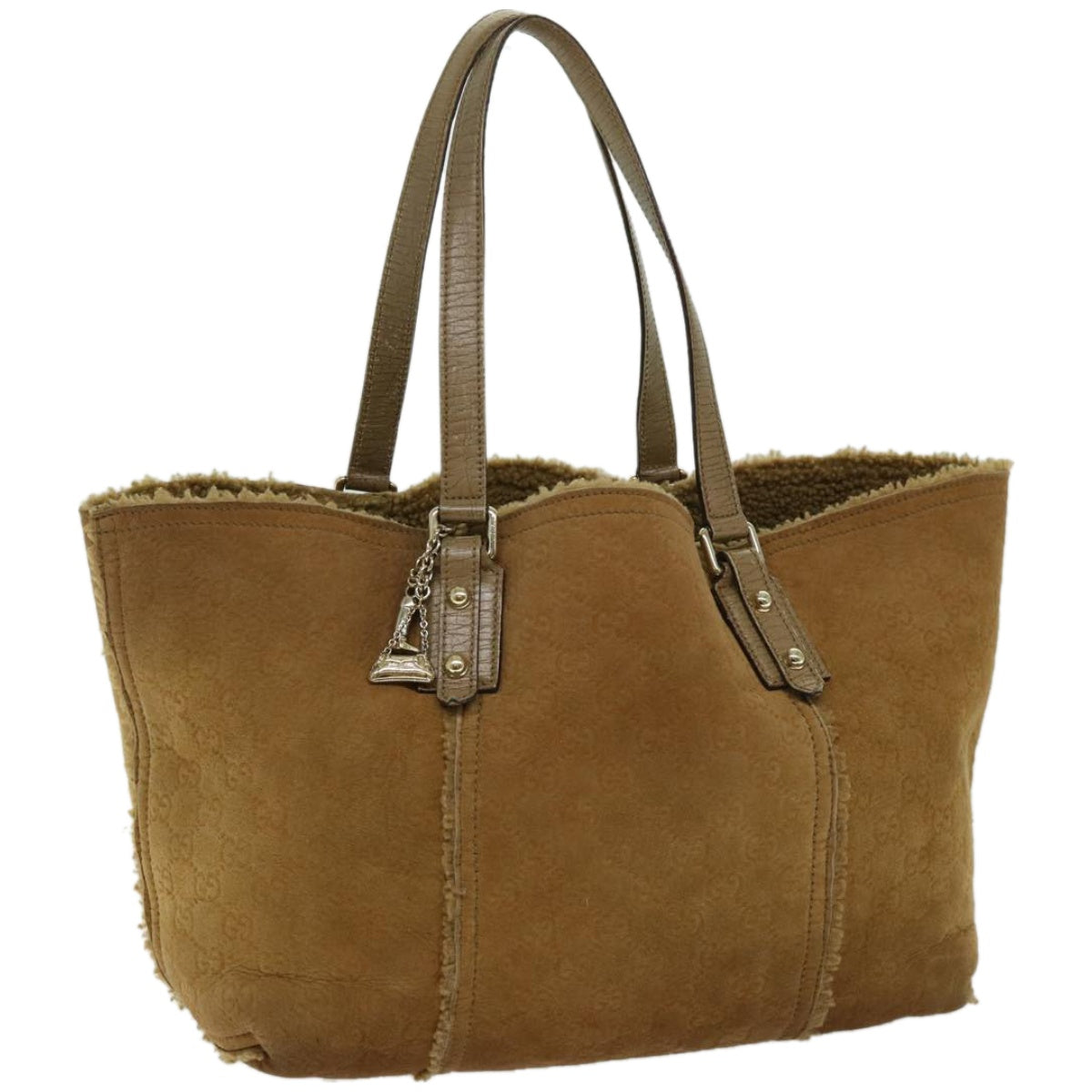 GUCCI GG Canvas Tote Bag Mouton Brown  ac2774
