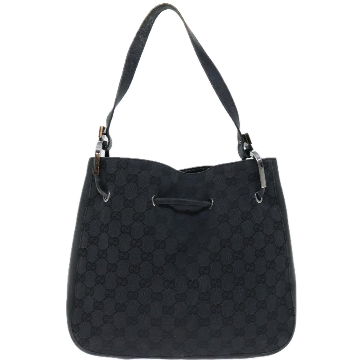 GUCCI GG Canvas Shoulder Bag Black 001 3748  ac2775