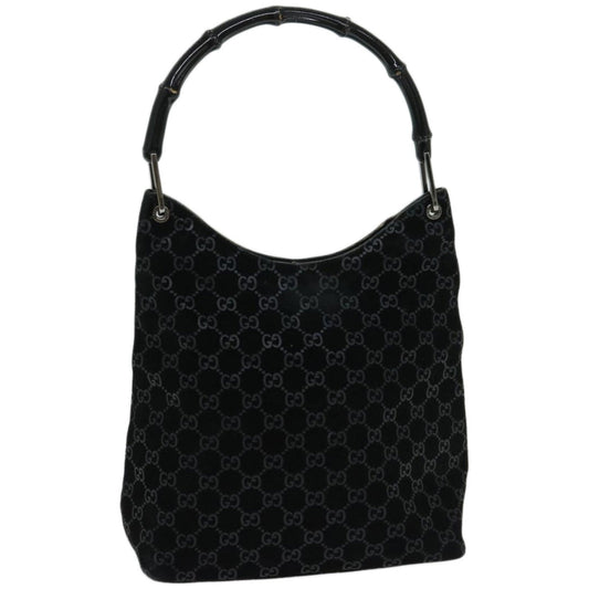 GUCCI Bamboo GG Canvas Hand Bag Black 001 3006  ac2776