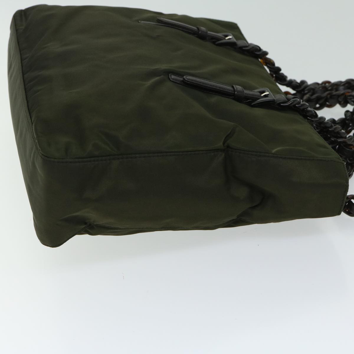 Luxury PradaChain Shoulder Bag Nylon Green ac2783