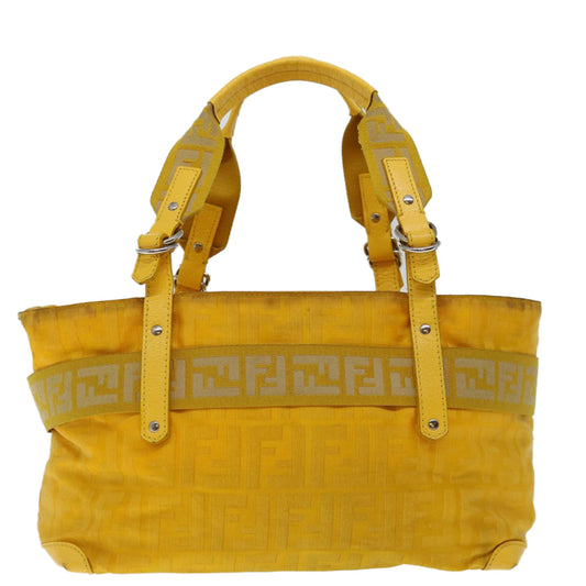 Luxury FendiZucca Canvas Hand Bag Yellowac2820