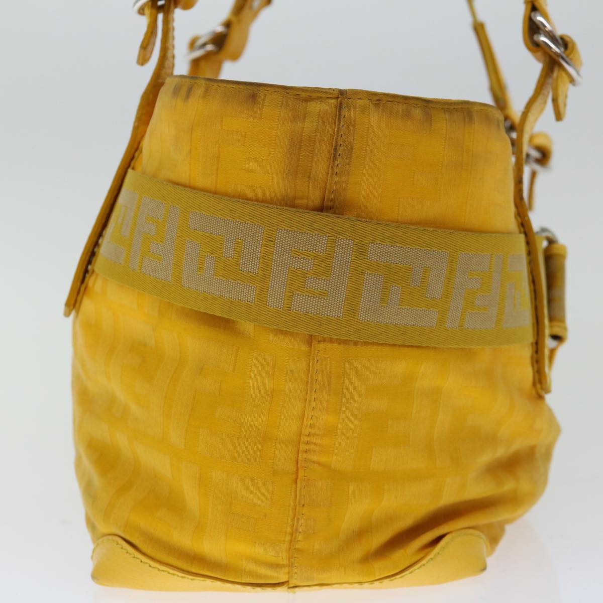 Luxury FendiZucca Canvas Hand Bag Yellowac2820