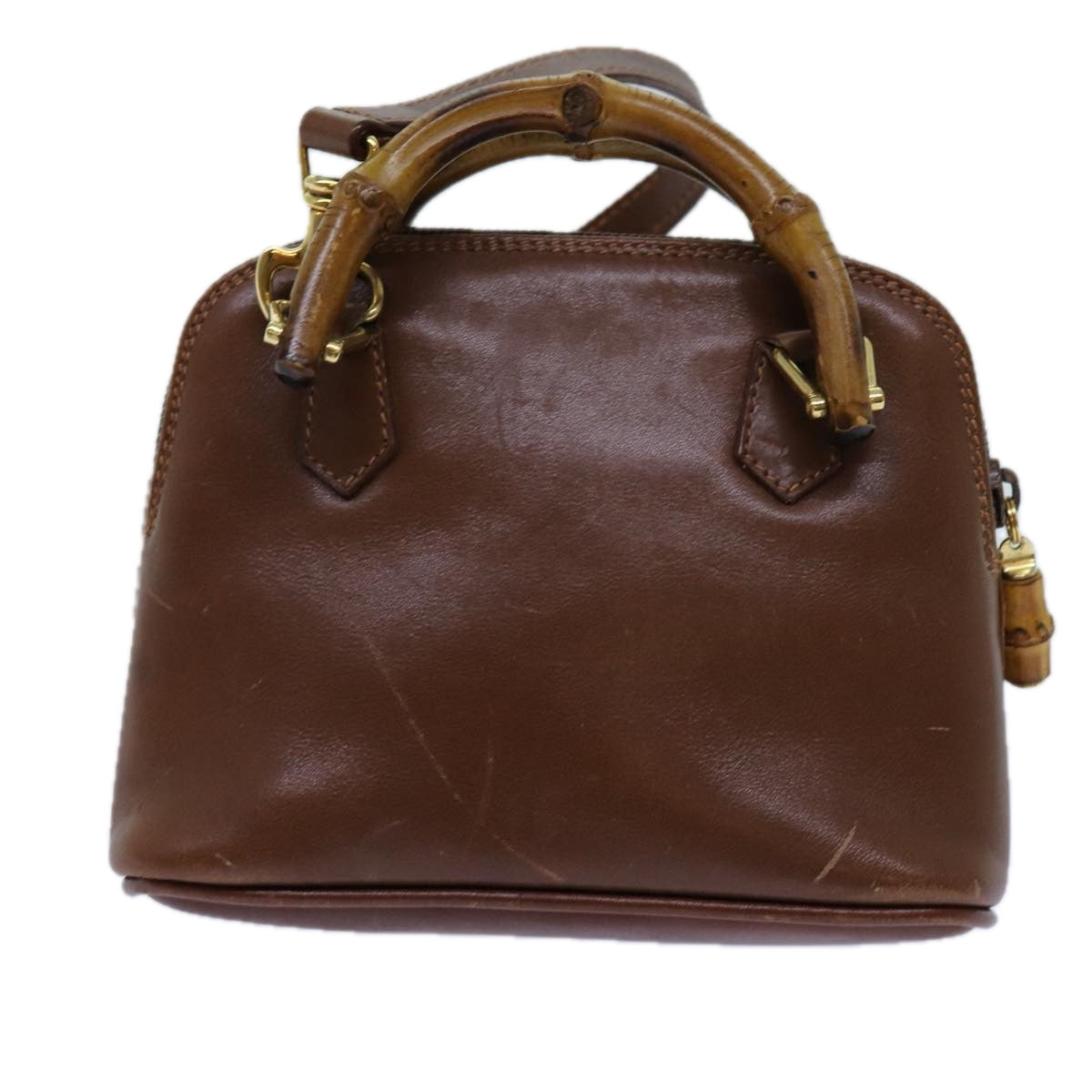 Luxury Gucci Trending 2025 Bamboo Hand Bag Leather 2way Brown  ac2848