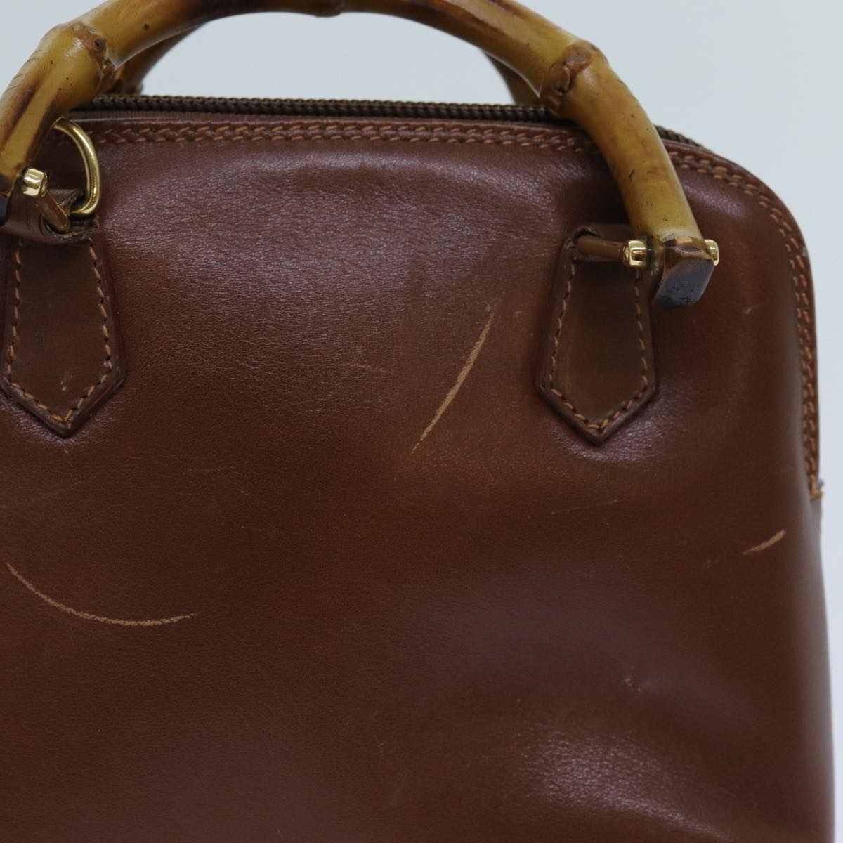 Luxury Gucci Trending 2025 Bamboo Hand Bag Leather 2way Brown  ac2848