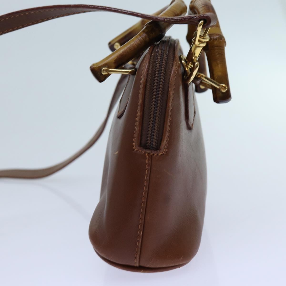 Luxury Gucci Trending 2025 Bamboo Hand Bag Leather 2way Brown  ac2848