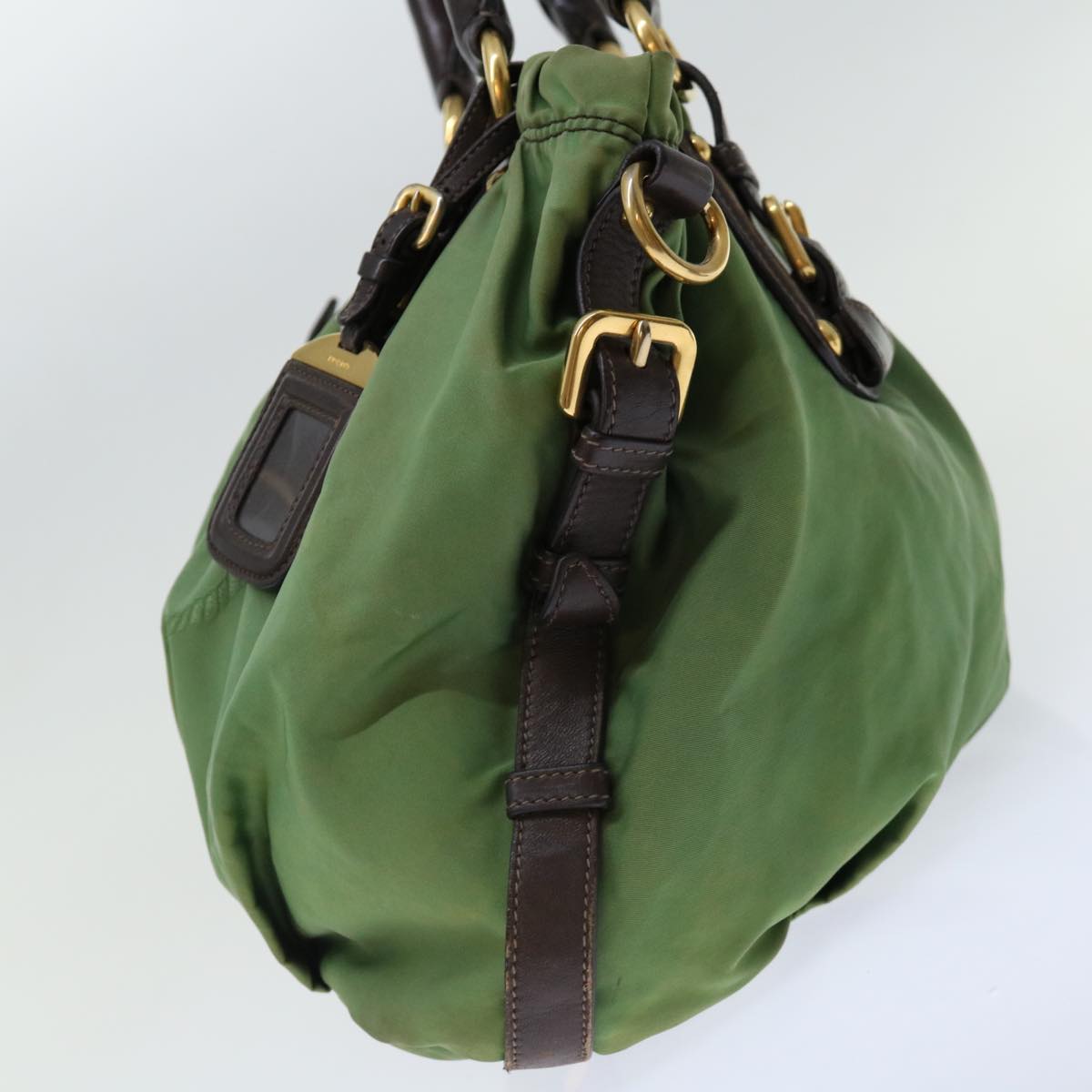 Luxury PradaTote Bag Nylon 2way Green ac2859