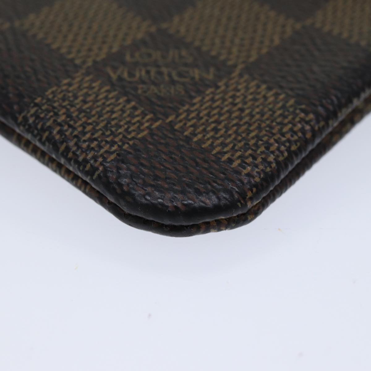 LOUIS VUITTON Damier Ebene Pochette Cles Coin Purse N62658 LV ac2879